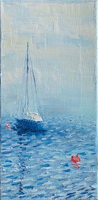 End.of.Season. ByTheWaterSeries. 2020. 40x20x2cm. oil on canvas