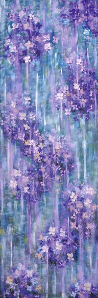 lilac v2. 40x120x2cm. oil on canvas